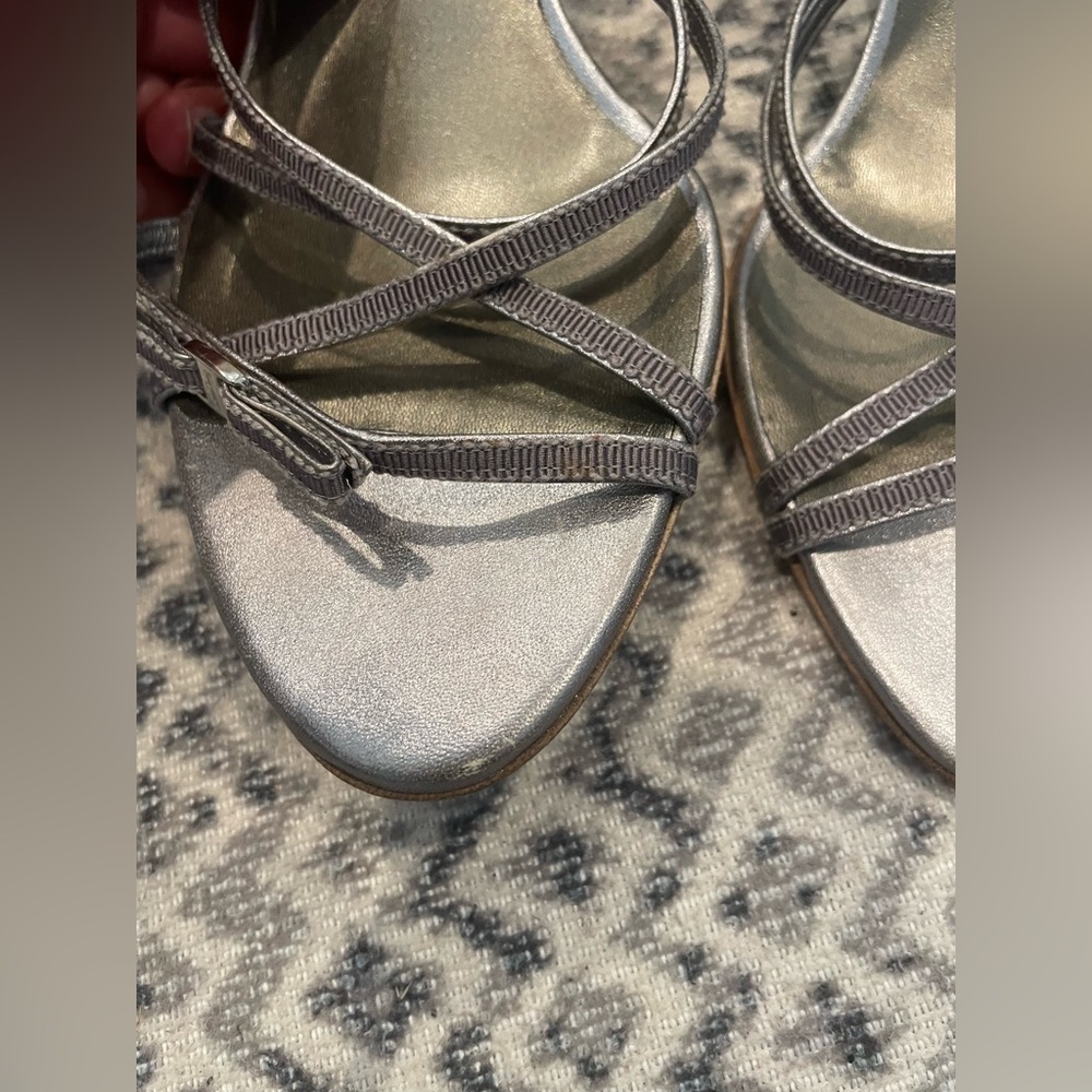 Salvatore Ferragamo Silver kitten Heels - Picture 5 of 7